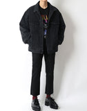 Oversize denim jacket Black