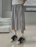 Side Round Pile Bermuda Pants
