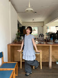 Ops Summer Banding Nylon Wide Pants