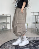 Beucky Pintuck Cargo Bermuda Pants