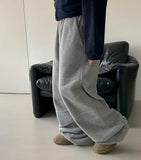 [unisex] Milkin cut banding fleece pants