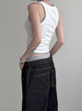 Rimb Minimal Ribbed Sleeveless Top