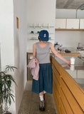 [unisex] Hotem Cool Banding Denim Bermuda Pants