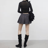 Nero pocket pleats skirt