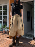 Fold Pocket Pigment Cargo Bermuda Pants