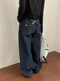 Kakan raw denim straight pants