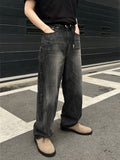 Vintage Brush Washed Black Denim