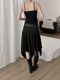 Beuhen unbalance slit skirt