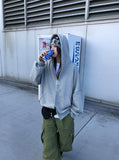 RIVET OVER HOOD ZIP-UP