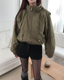 Malt Two-Way High-Neck Flight Jacket