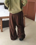 Teddys Side Pin Tuck Fleece Two Way Brushed Pants