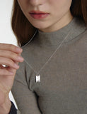 Volume Square H BAR Necklace L