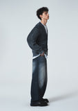 DAMAGE COLOUR DYE CARDIGAN