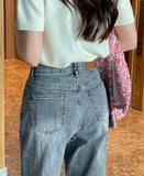 Supe Cotton Wide Banding Denim Pants