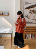 [unisex] Cornmeal Round Color Knit Sweatshirt