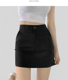 Tight Banding H-line Cotton Skirt Pants