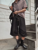 Riddle Stitch Bermuda Denim Pants