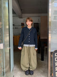 Ryuson Cargo Cotton Banding Balloon Wide Pants
