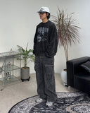 Tones Washed Multi Cargo Denim Pants