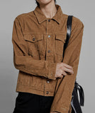 Ribbed Crop Corduroy Jacket