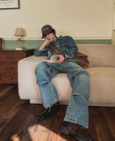 Crying western crop denim jacket