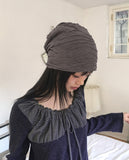 Kaiko pleats pleated turtleneck long beanie