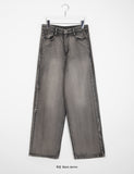 Ritcon Vintage Black Blue Washed Denim Pants