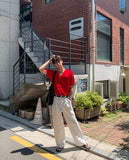 Port One Tuck Bio Cotton Slacks