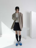 COMB PATTERNED SHORT SK