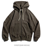 Overround heavyweight hoodie zip-up
