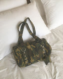 Band Camo Leopard Stud Baguette Shoulder Bag