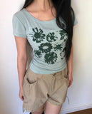 Cheritz Flower Short Sleeve T-shirt