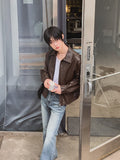 Shane Curved Leather Jacket