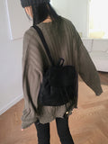 Boot String Suede Velvet Backpack