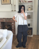 Karen Frill Cargo Layered Skirt Pants