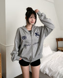 DEET Horse Numbering Two-Way Hood Zip-Up