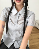 Willow see-through layered sleeveless shirt