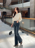 Lamang Frill Lace Puff Blouse