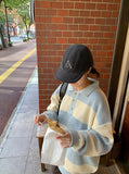 [unisex] Nelfn stripe collar over knit