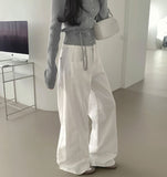 Wide Banding 4-Season Side Cut Cotton Pants