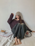 look side folding washing denim pants