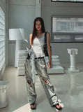 See-through drop frill sleeveless