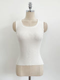 Rehel Square Neck Ribbed Knit Sleeveless