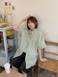[BAONHAUS] Jubro Summer Check Over Short Sleeve Shirt