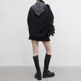 Bimo Damage Pleated Skirt
