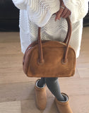 Hittite Suede Stitch Tote Shoulder Bag