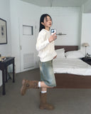 Hazel Vintage Surgical Denim Midi Skirt