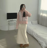 Pong Pong Thick High Neck Slim Knit Padding