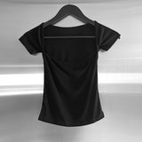 Square short-sleeved T-shirt