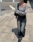 Lara Denim Wash Wide Pants
